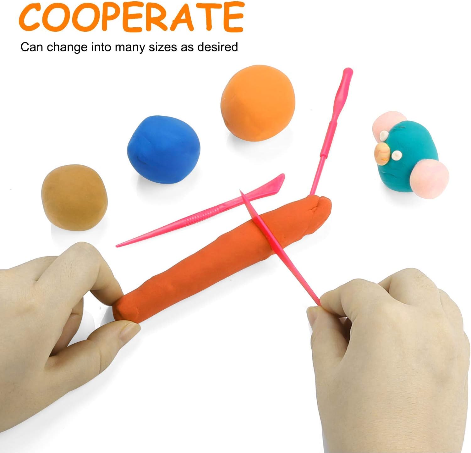 Air Dry Clay Kit, iFergoo 24 Colors Modeling Clay for Kids with Free Tools and Manuals,Wonderful Air Hardening Clay - Image 5