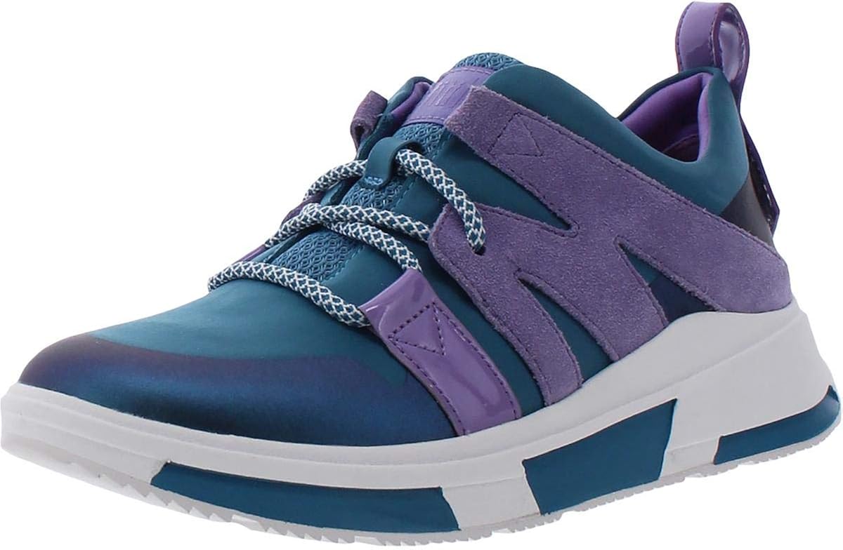 Amazon.com | FitFlop Womens Carita Faux Suede Active Sneakers Blue 6 Medium (B, M) | Fashion 
