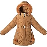 Tumaron Little Girls Puffer Winter Jacket Coat Fleece Lined with Hood Long Warm Clothes