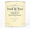 Tried & True Danish Oil, Quart - Pure Polymerized Linseed Oil Wood Finish, Ideal for Furniture, Rustic Pieces, & Priming Wood for Other Oil or epoxy-Based Products - Food Safe, Simple, Fast Curing