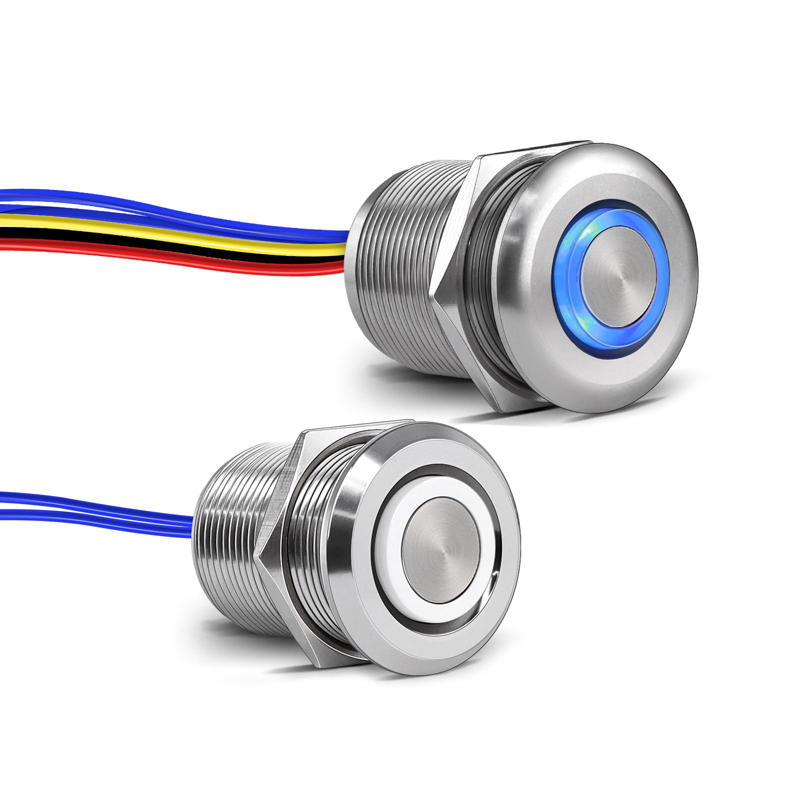 acegoo 3 Way Dimmer Kit 12V Campervan Boat All-aluminum 3-Way Dimming Switch for Motorhome Trailer Truck Car Lighting LED Strip Light, Multi Location On/Off/Dimming Switch, DC12-24V 6A Silver