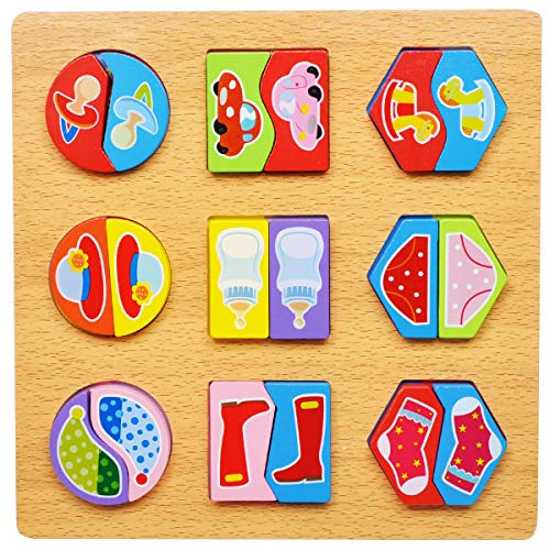 Download GYBBER&MUMU Wooden Preschool Colorful Shape Puzzle - Buy Online in UAE. | Toys And Games ...