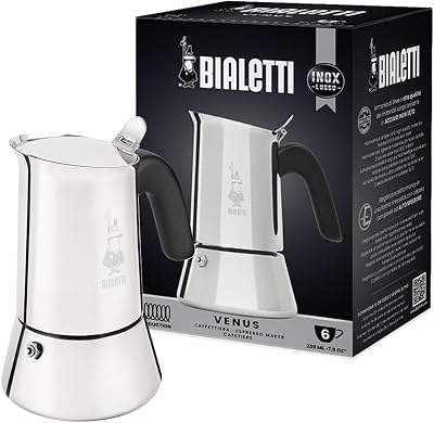 Bialetti Venus Induction Stainless Steel 6 Cup Moka Pot