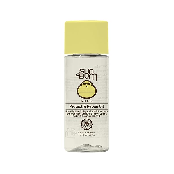 SUN BUM REVITALIZING PROTECT AND REPAIR HAIR OIL | UV PROTECTING, VEGAN AND CRUELTY FREE | ENRICHED WITH JOJOBA OIL | 1.7 FL OZ