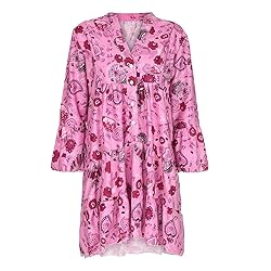 YongANs Tunic Tops Dress for Women 3/4 Sleeve Plus