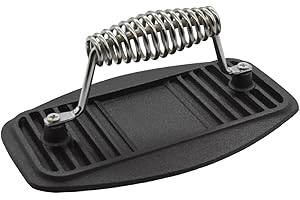 Cast Iron Barbecue Press, BBQ Grill Press, Grill Accessories, Griddle Weight, Meat Press, Best for Removing Unwanted Fat, Pan