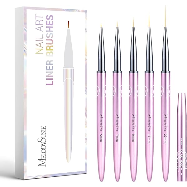 Oulensy UV-Gel-Liner Pinsel Für Nageldesign – 3 Stück, 7/9/11 Mm