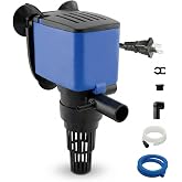 Aqua Dream 475 GPH Aquarium Powerhead - 3-in-1 Submersible Filter Pump with Air Oxygenation &amp; Adjustable Flow, 25W High-Performance Water Circulation Pump for Fish Tanks - 1 Pc