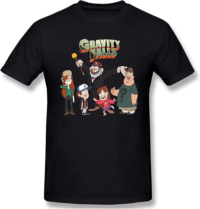 Sbvsdghfhgs Gravity Cartoon Falls t Shirt for Mens Black Short Sleeve