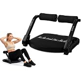 Squatz Ab Machine for Stomach Workout &ndash; Core &amp; Sit-Up Exercise Equipment with 3 Resistance Levels for Home Gym, Adjustable Ab Trainer for Full-Body Workout with Automatic Rebound, 350 lbs Capacity