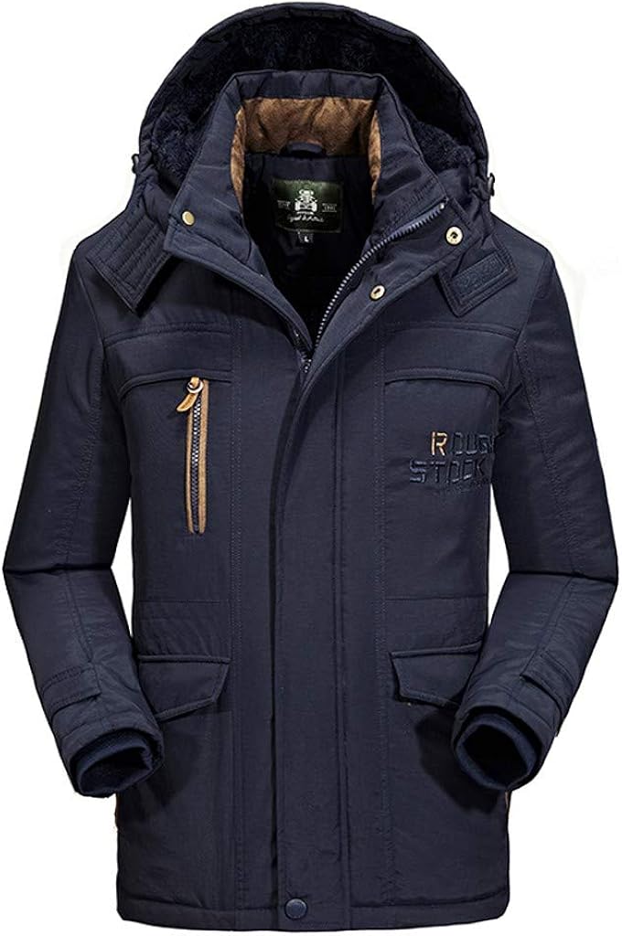 Herren Winterjacke Lange Daunenparka - Warme Steppjacke Mit Kapuze Für Outdoor