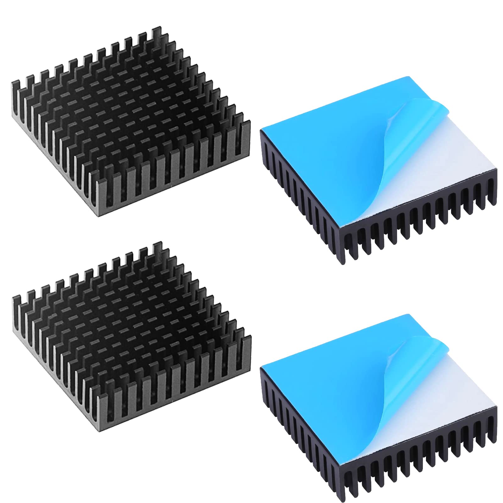 TAKUZA Pack of 4 aluminium heat sinks