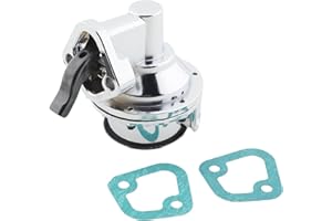 Speedway Motors Small Block Chevy Mechanical Fuel Pump - Premium Aluminum Construction - 80 GPH - Fits 262, 265, 267, 283, 302, 305, 307, 327, 350, 400 - Chrome Finish