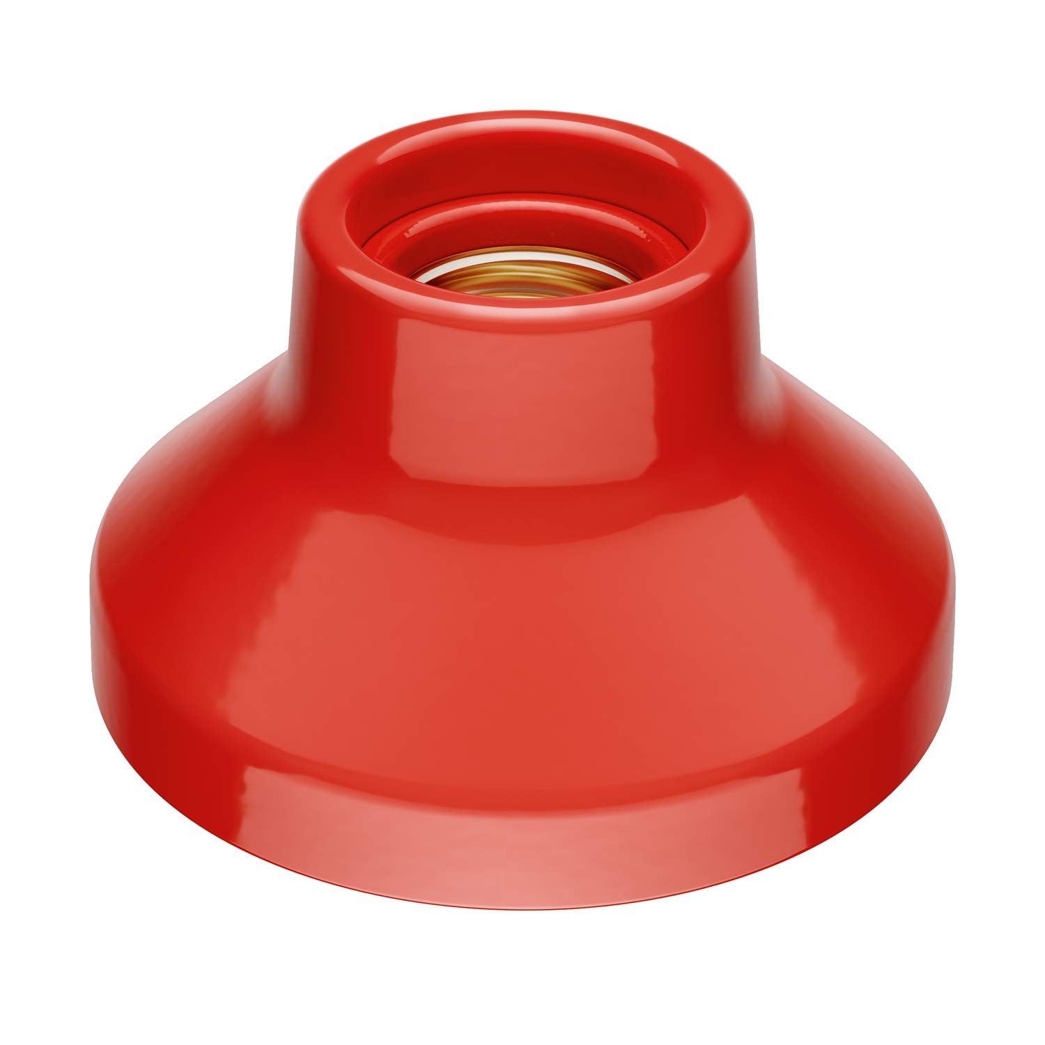 ledscom.de Ceiling Light/lamp Holder Elektra, Porcelain, Glossy red, 1x E27 max. 300W
