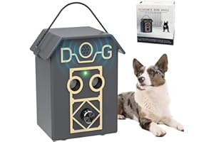 bubbacare Anti Barking Device, Bark Control Device with Sonic to Stop Dog Bark, Dog Barking Deterrents with Adjustable Level Sonic Bark Up to 50 Ft. Range Safe for Dogs