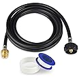 KOMAN Propane Hose,8FT Propane Tank Adapter, Propane Adapter 20lb to 1lb Converter, Propane Converter Hose for QCC1/Type1 Tank, Buddy Heater, Coleman Camping Stove,CSA Certified