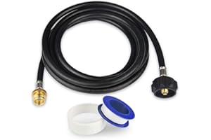 KOMAN Propane Hose,8FT Propane Tank Adapter, Propane Adapter 20lb to 1lb Converter, Propane Converter Hose for Coleman Grill, QCC1/Type1 Tank, Buddy Heater, Coleman Camping Stove