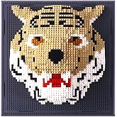 BDYDT Wall Art Tiger Building Blocks Set; a Wall Decor Set for Adults Who Love Creative Hobbies (2313 Pieces) Toys Gifts for Kid and Adult