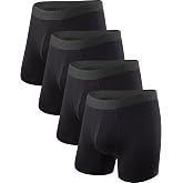 BAMBOO COOL Ultra Soft Mens Underwear Boxer Briefs Multi-pack | Viscose from Bamboo,No Ride Up,Cooler &amp; More Breathable than Cotton,Lightweight &amp; Anti-chafing,Daily Wear,Outdoor