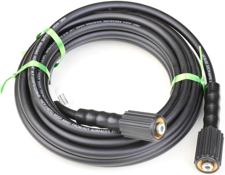 WOJET 3200 PSI 25 FT Pressure Washer Hose 1/4" M2214mm Brass Thread Universal