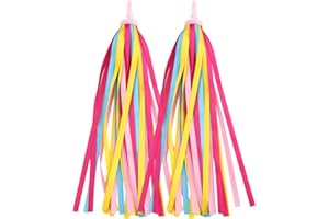 Paliston 1 Pair (2pcs) Bike Handlebar Streamers Scooter Grips Streamers Tassel Ribbons for Boys Girls