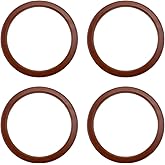 Tighall 4pcs/Pack Round Purse Handbag Handles for Summer Handmade Bag Beach Bag Handbags Straw Bag Purse Handles (Brown)