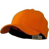 Cameo Stretch Heavy Weight Brushed Cotton Fitted Cap - Orange L-XL | Pre-curved bill, cotton spandex blend, durable stretchable feel, outdoor and casual use