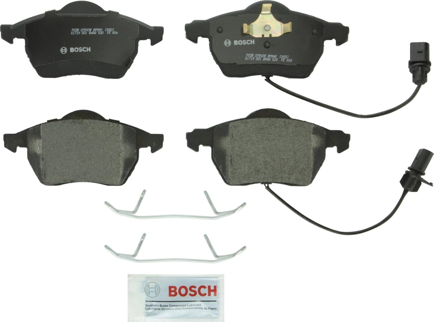 Amazon Com Bosch Bp840 Quietcast Premium Semi Metallic Disc Brake Pad Set For Audi A4 A4 Quattro A6 A6 Quattro Saab 9 5 Volkswagen Passat Front Automotive