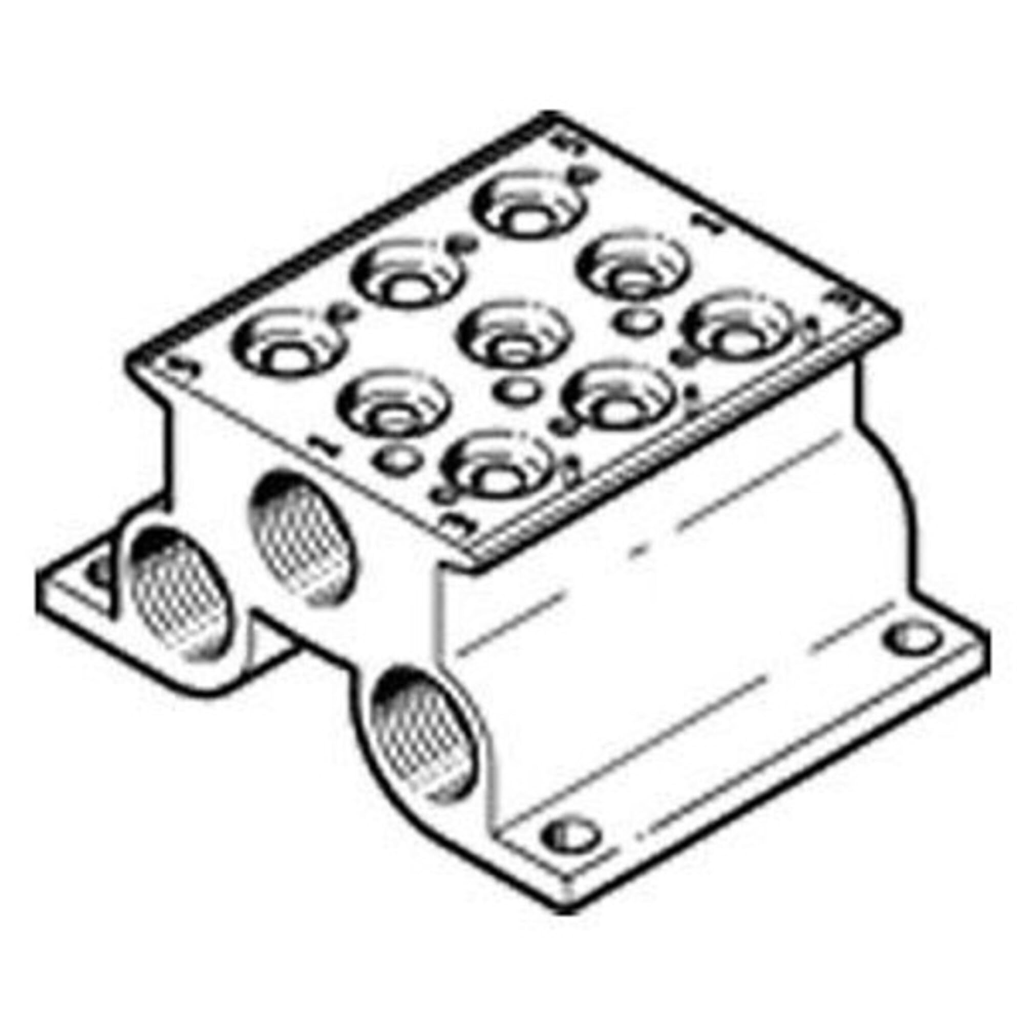 Festo 543840 Model CPE18-PRS-3/8-3 Manifold Block