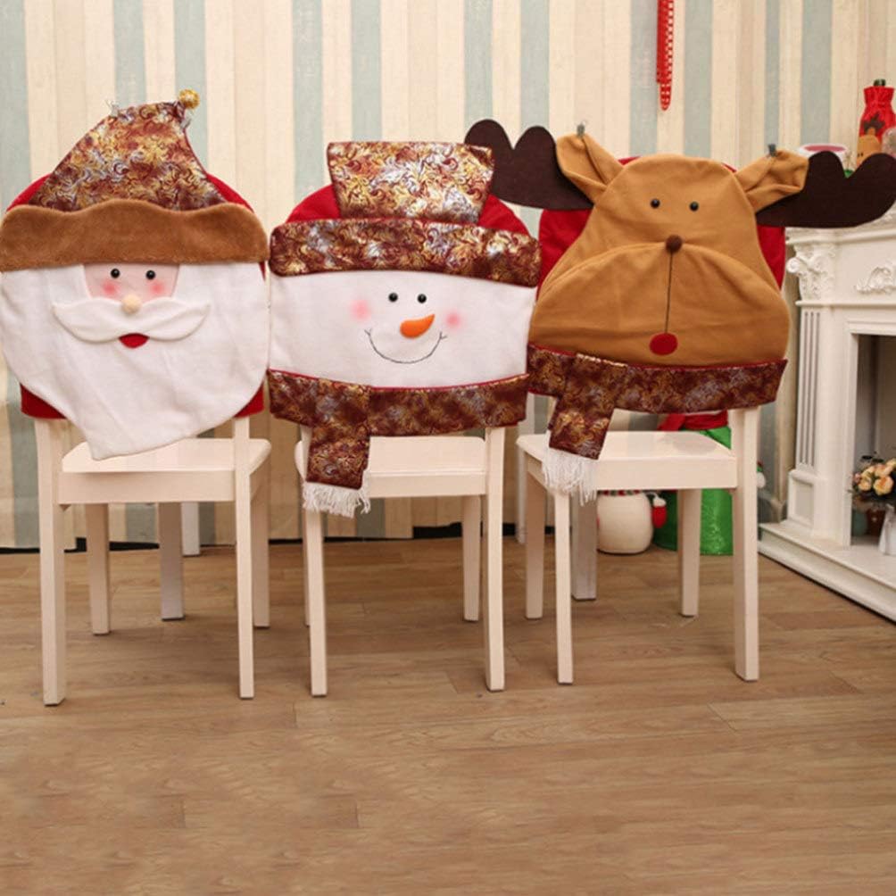 Amazon.de Stuhl Weihnachtsmütze Stuhlhussen Weihnachten Stuhlüberzug