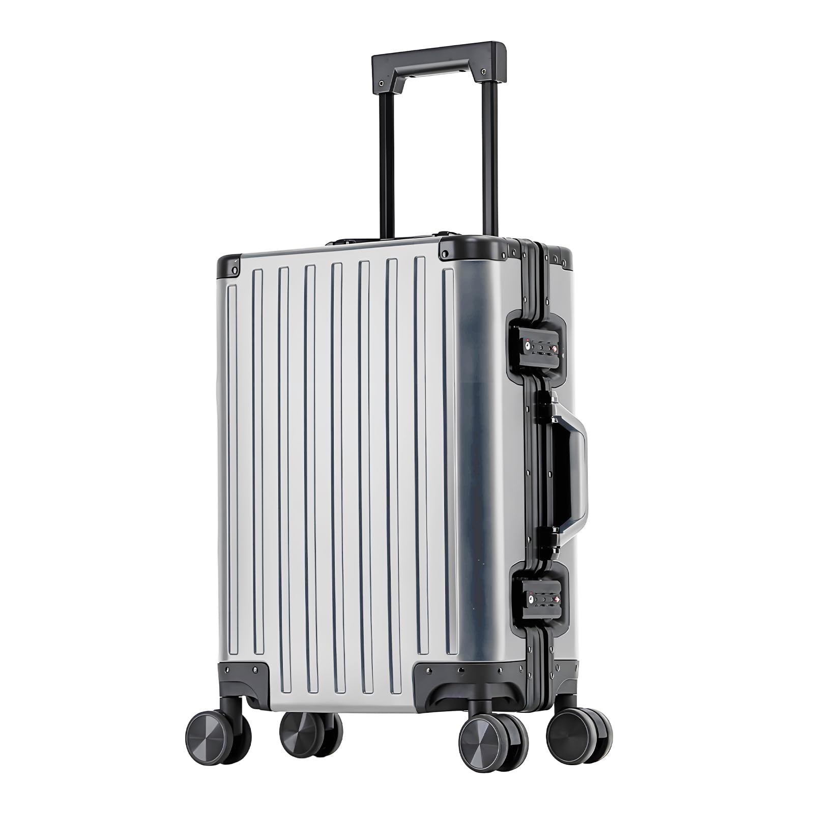 Photo 1 of Gets Airline Approved All Aluminum Carry On Luggage,24x16x10 Lightweight Hard Shell Suitcase with Spinner Wheels, TSA Lock,Zipperless Suitcase for Business Travel(Gun Gray,24 Inch)