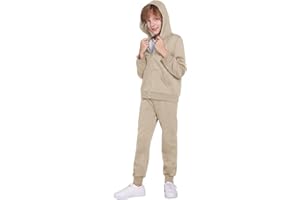 Boyoo Boys' 2 Piece Athletic Tracksuit Jogging Sets Outfit Sweatsuit Zip Up Hoodie and Active Pants for Kids 5-14 Years