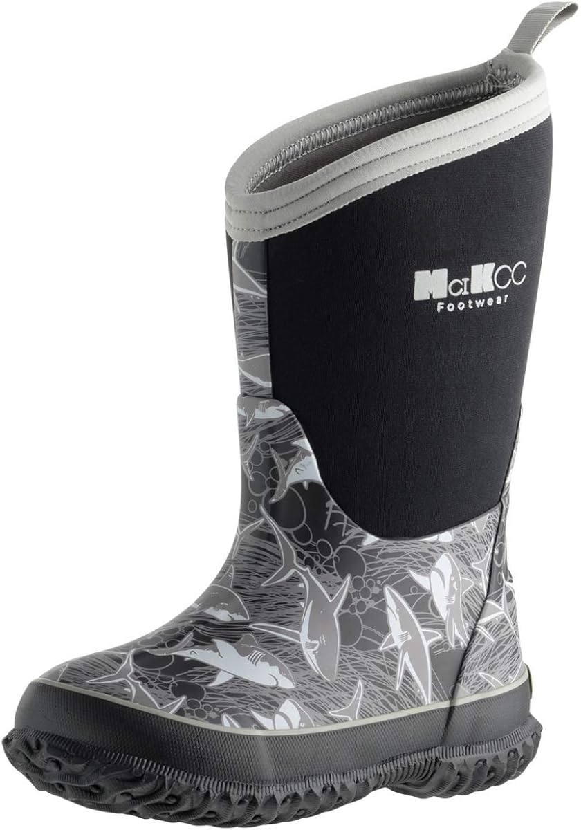 Amazon Com Mcikcc Kids Rubber Rain Boots Waterproof Solid