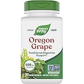 Nature's Way Oregon Grape Capsules, Traditional Digestive Support*, 90 ct | 500 mg per Serving, Dietary Supplement, Vegan, Non-GMO Project Verified