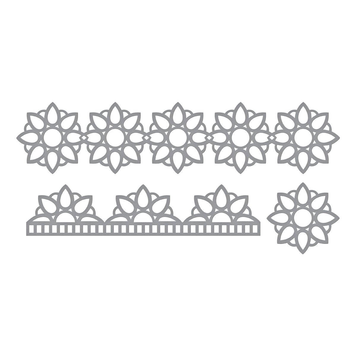 Spellbinders Die Floral Lace Border, Metal, 8.7 x 4.14 cm