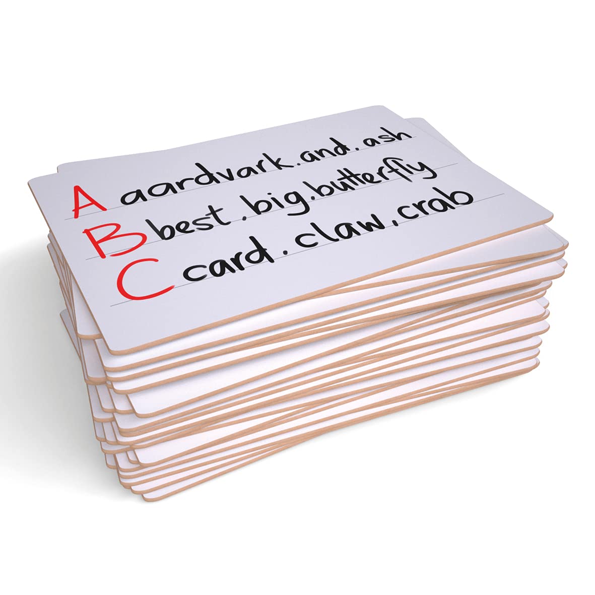 Show-me A4 Lined MDF Whiteboard – Pack of 30 Double-Sided Drywipe Board for Classroom & Home Use