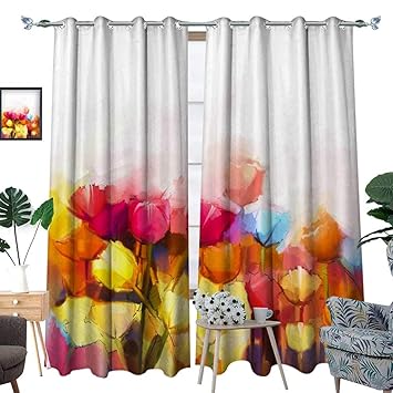 Amazon Com Longbuyer Blackout Curtains For Bedroom Oil Painting