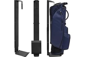 Krotour Wall Mount Golf Bag Storage Stand Organizer Rack for Garage, Air Spring Sliding System Single Golf Bag Holder for Wall, Golf Storage Organizer for Golfing Clubs, Home, Basement