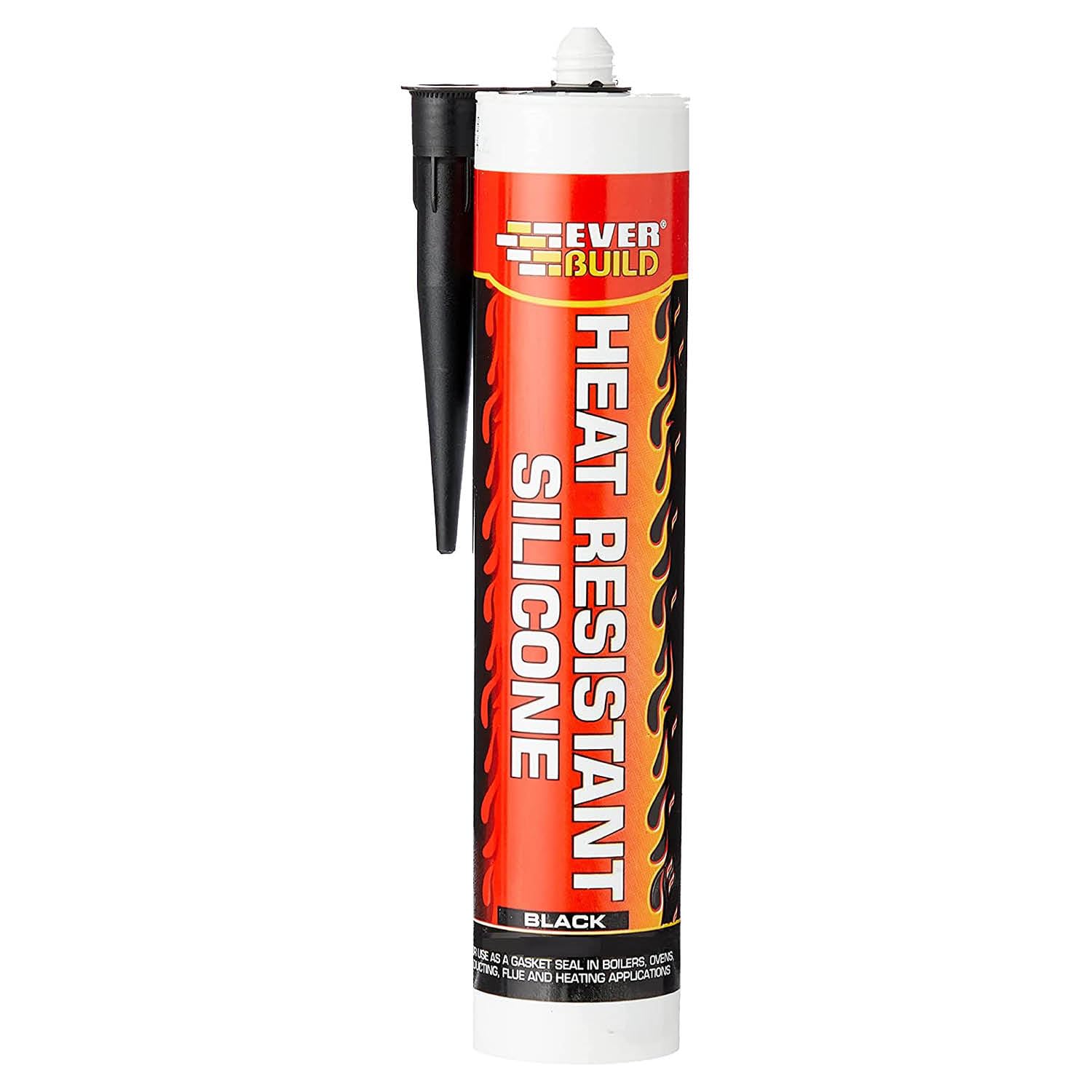 Everbuild EVBPCHEATSIL Heat Resistant Silicone Sealant, Black, 310 ml