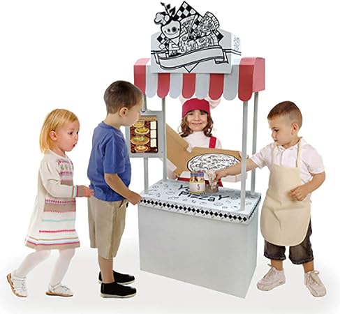 Amazon Nullie 段ボールハウス おえかき 知育玩具 子供用 秘密基地 紙の家ヌリー 屋台 おもちゃ おもちゃ