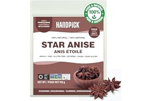 HANDPICK, Star Anise Whole (100g/3.5oz) Gluten Free, 100% Raw Whole Chinese Pods, Premium Quality, Direct from Source, Packed