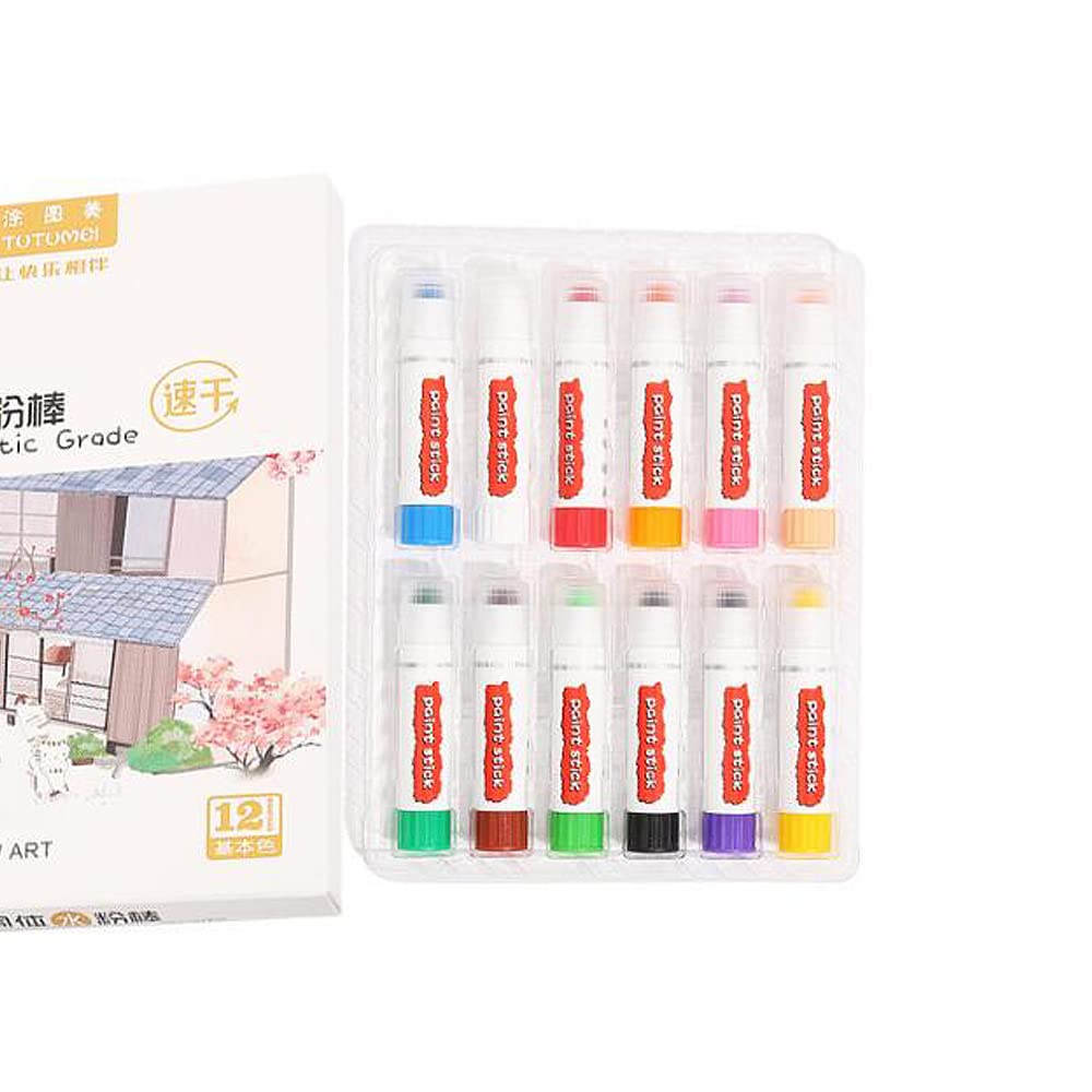 YFFSFDC Face Paints, Set of 12 Colors, Christmas, Halloween, Cosplay Props, Safe, Non-Toxic, Crayons, Face Pens, Body Painting, Easy Washing, Perfect for Festivals, Sports Cheering (B)