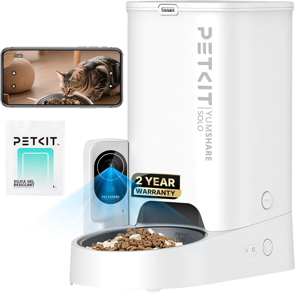 PETKIT Automatic Cat Feeder with Camera 1080P Night Vision 3L 2.4G WiFi