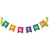 hogardeck Spring Banner with Sunflower, Rustic Spring Sign Garland for Spring Decorations - Indoor Outdoor Mantel Fireplace H