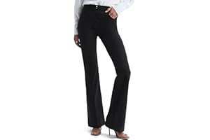 Houmous S-XXL 29'' 31'' 33'' 35'' Inseam Women's Bootcut Dress Pants Pockets Stretch Work Lounge Pant Office Casual