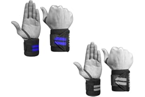 WOD Wear Elastic Wrist Wraps for Powerlifting, Strength Training, Bodybuilding, Cross Training, Olympic Weightlifting, Yoga Support - One Size Fits All
