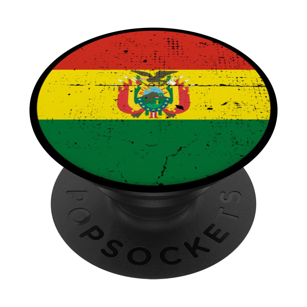 Bolivia Vintage Flag Proud Bolivian PopSockets Swappable PopGrip