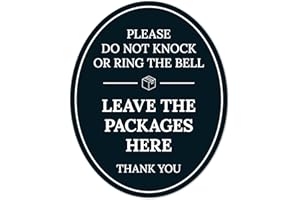 Please Do Not Knock Or Ring The Bell Leave The Packages Here Thank You Sign, (SI-1517) 4x5 Inches, Aluminum Composite Made in