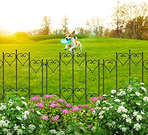 Amagabeli 24inx10ft Decorative Garden Fence Outdoor Black