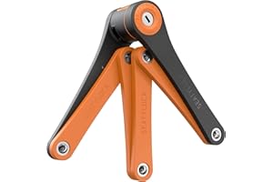 SEATYLOCK FoldyLock Compact Folding Bike Lock - Award Winning Patented Lightweight High Security Bicycle Lock - Heavy Duty Anti Theft Smart Secure Guard with Key and Case for Bikes or Scooter - 85 cm